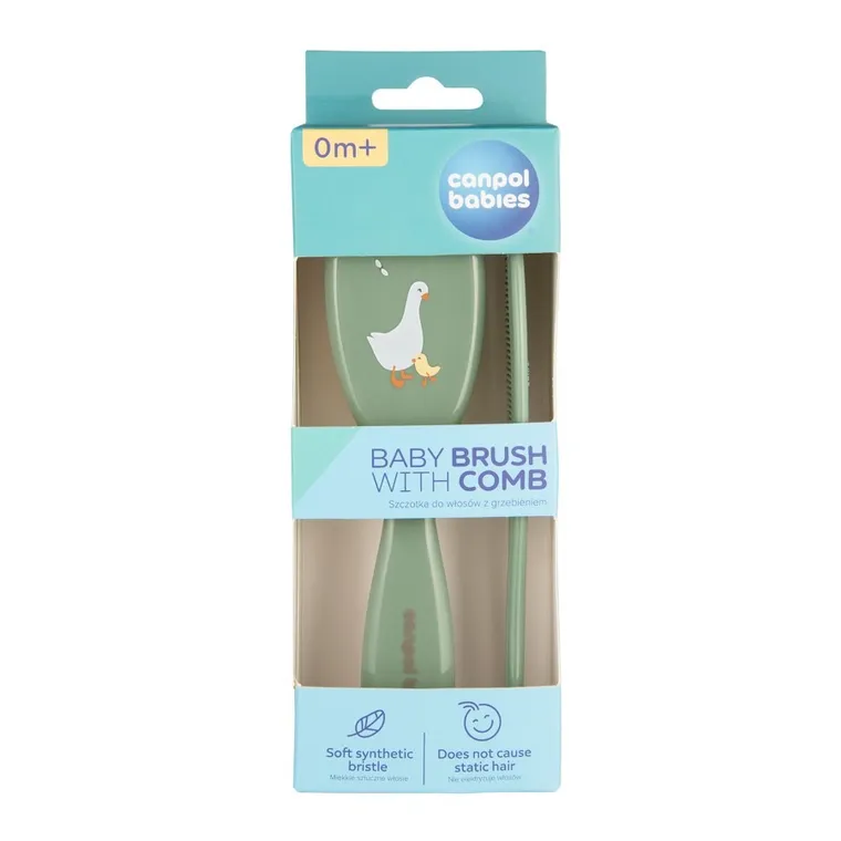 Canpol babies, szczotka i grzebień dla niemowląt, miękki włos, Goose