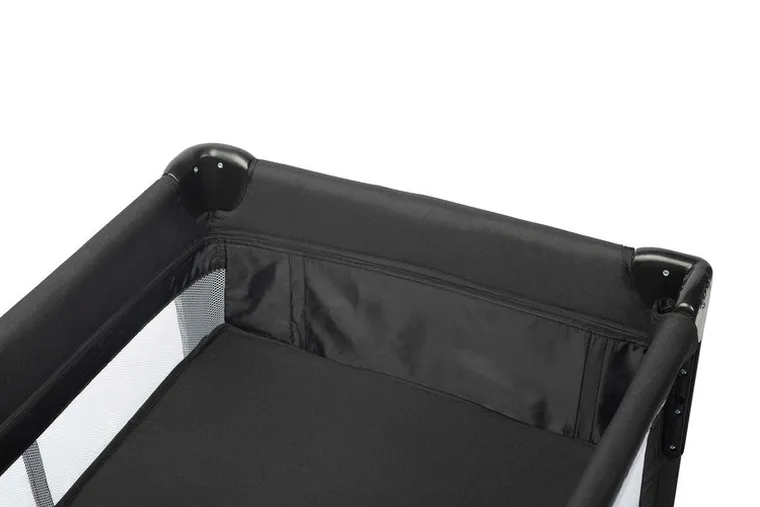 Caretero, Esti, łóżeczko turystyczne z opuszczanym bokiem, Black
