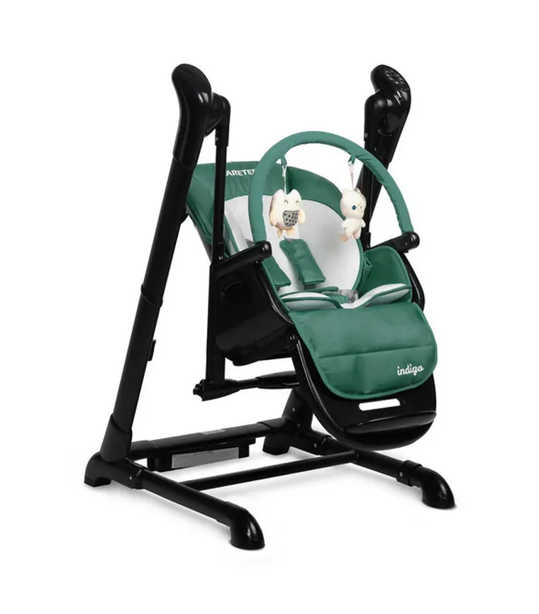 Caretero, Indigo Black, krzesełko + huśtawka, Green