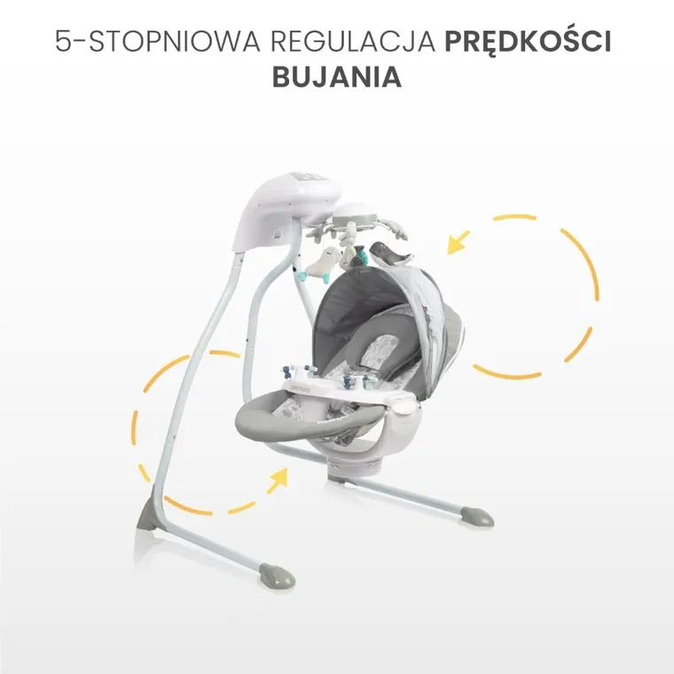 Caretero, Raffi, huśtawka elektryczna, light grey