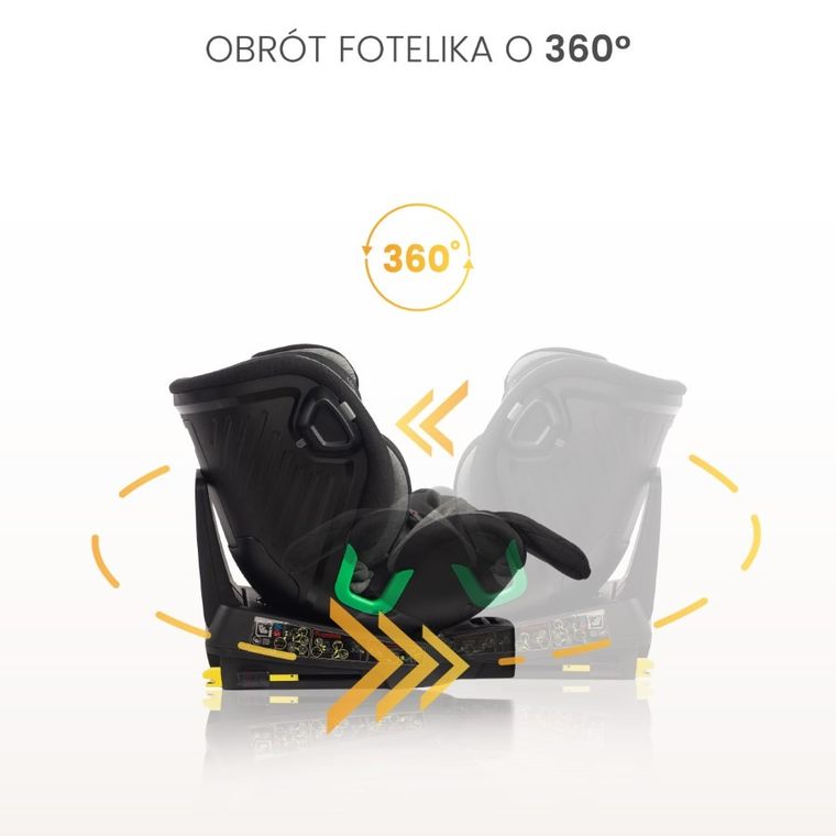 Caretero, Turox I-Size, fotelik samochodowy, Khaki, 40-150 cm