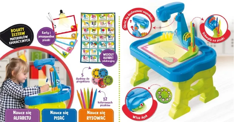 Carotina, biurko z projektorem LED