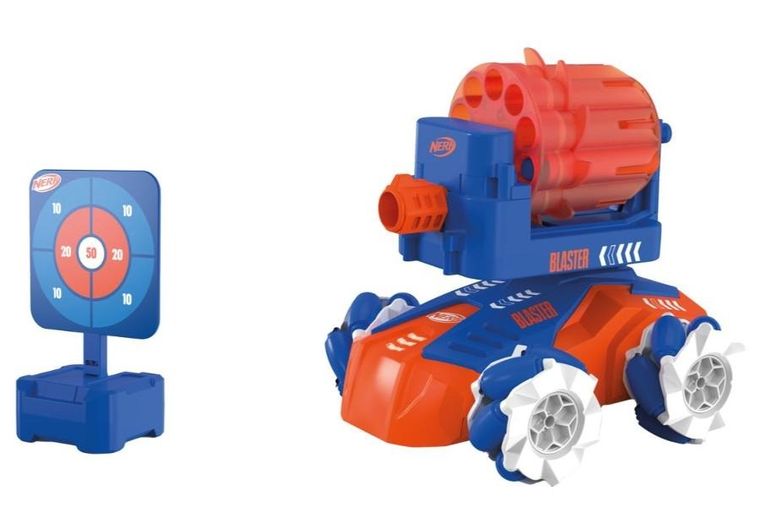 Carrera, Nerf Blasting, pojazd zdalnie sterowany z wyrzutnią, celem i 10 strzałek