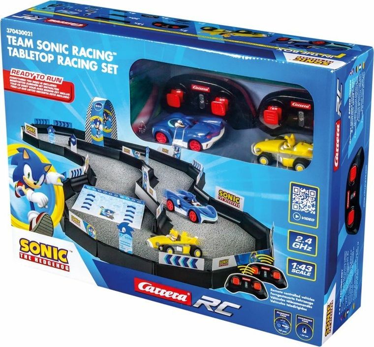 Carrera, Sonic the Hedgehog, Mini tor samochodowy z pojazdami zdalnie sterowanymi