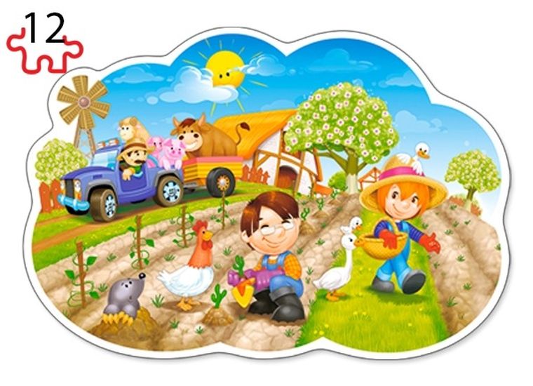 Castorland, Four Seasons, puzzle konturowe 4-1, 8-12-15-20 elementów