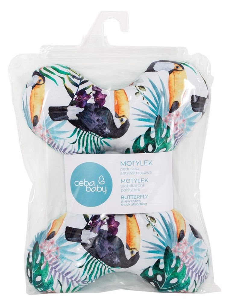 Ceba Baby, Flora & Fauna Tucan, poduszka antywstrząsowa, motylek