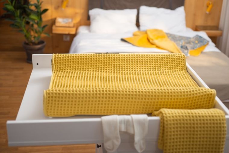 Ceba Baby, Waffle Line, pokrowiec na przewijak, Cream Gold, 50-70 cm