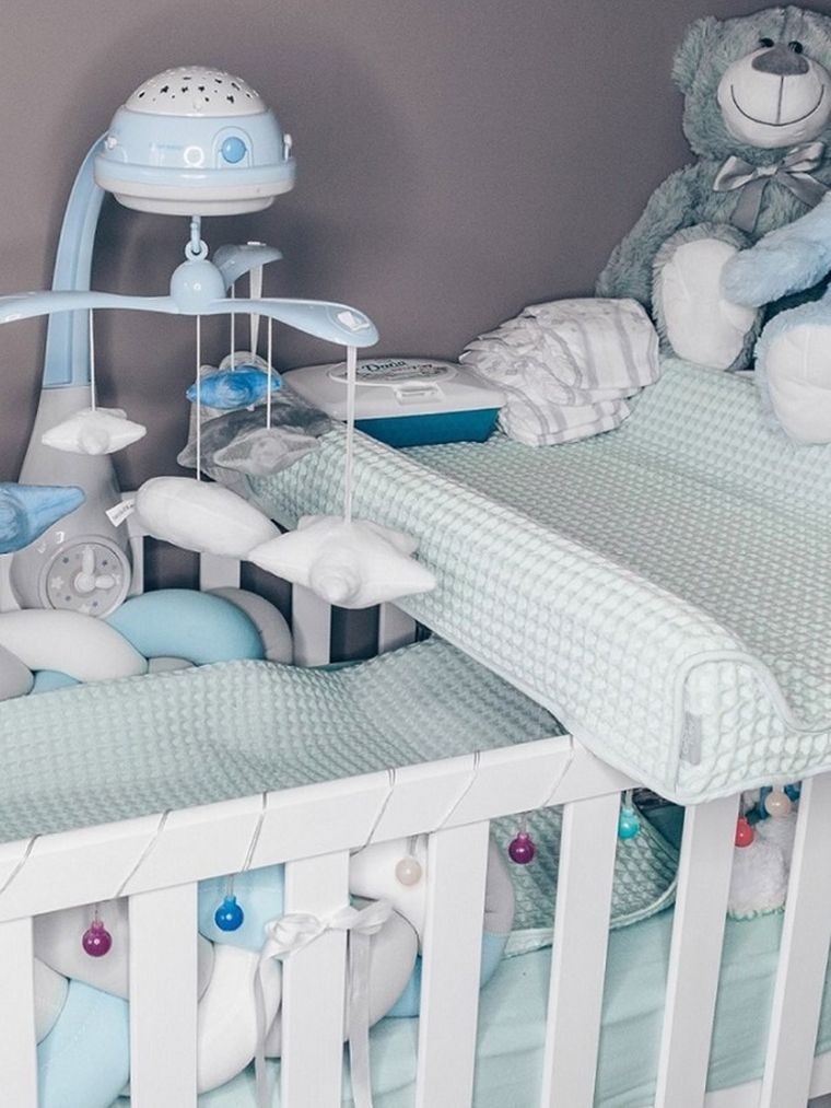 Ceba Baby, Waffle Line, pokrowiec na przewijak, Mist Blue, 50-70 cm