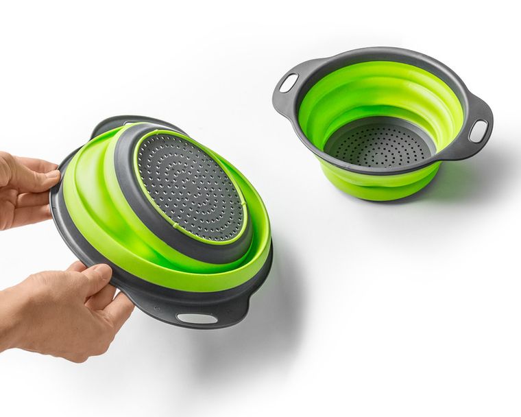 Cedzaki silikonowe, składane, 2 szt.