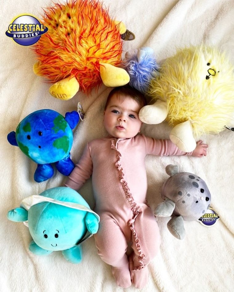 Celestial Buddies Planety, Pluszowa planeta, Uran, maskotka, 25 cm