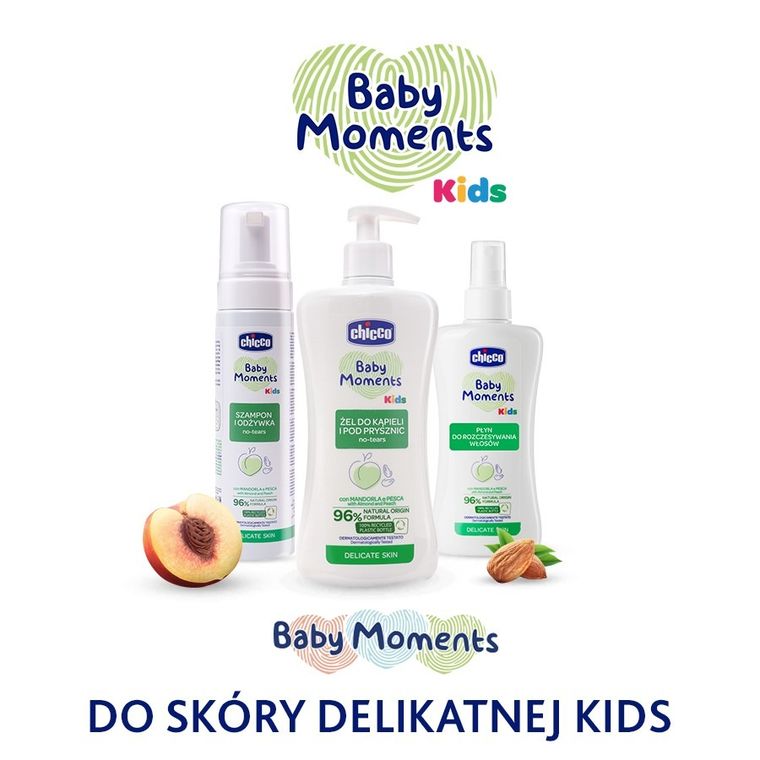 Chicco, Baby Moments, szampon i odżywka, 150 ml