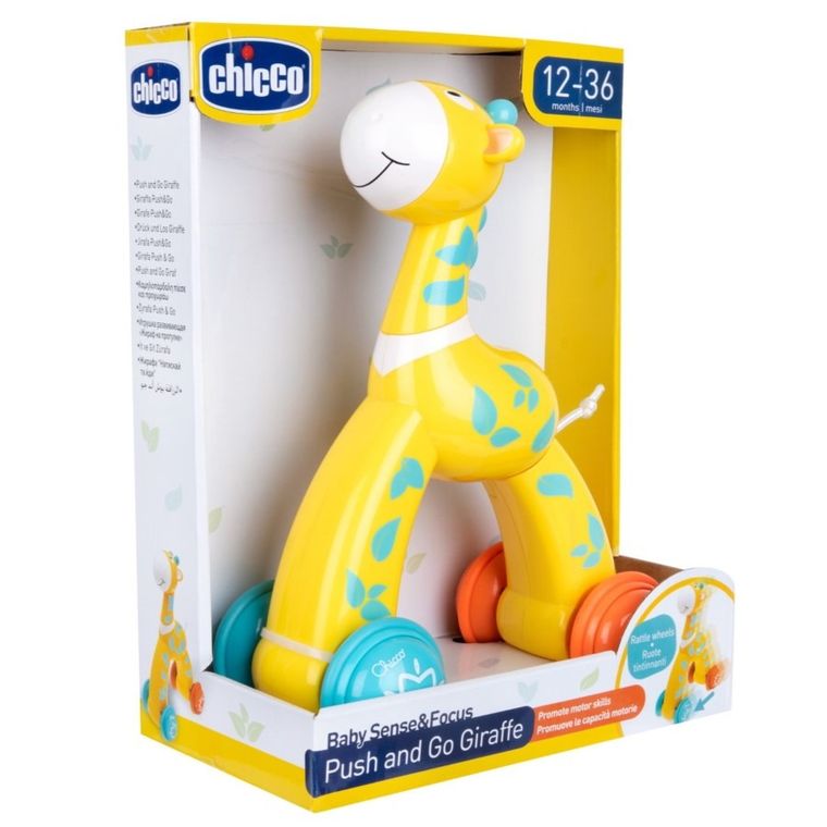 Chicco, Baby Sense & Focus, Żyrafa, pojazd push&go