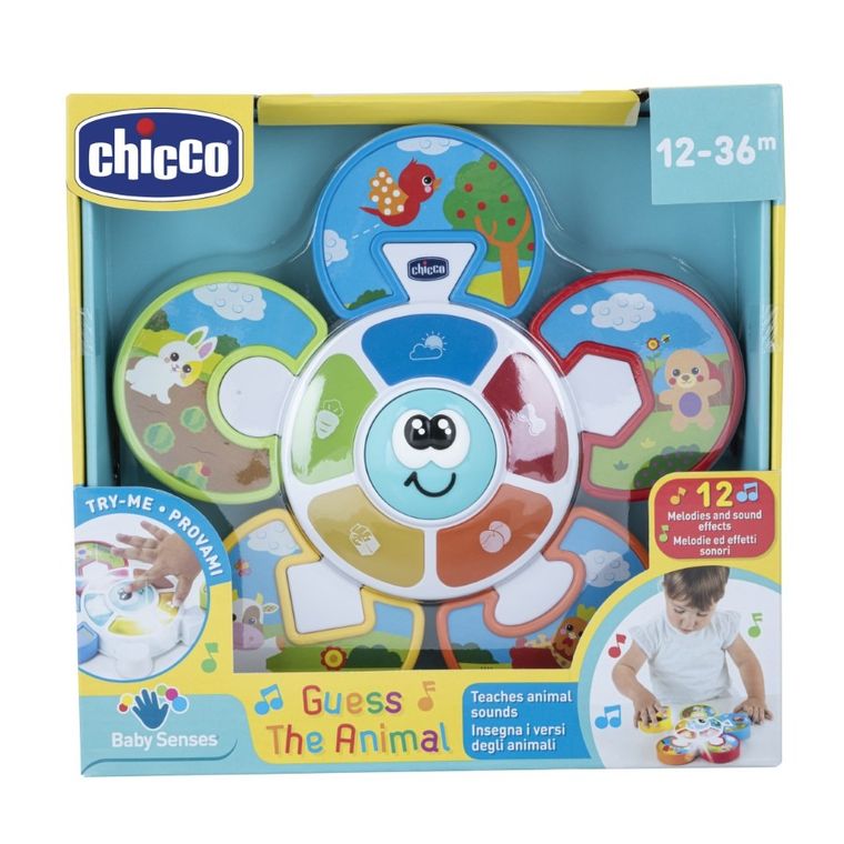 Chicco, Baby Senses, Odgadnij zwierzątko, układanka, zabawka elektroniczna