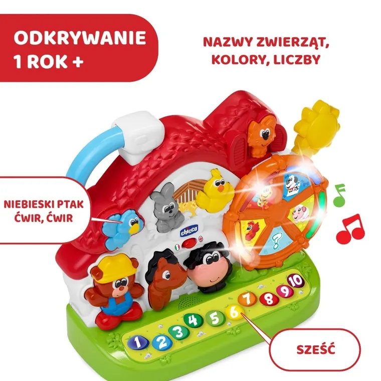 Chicco, Bilingual ABC, Mówiąca farma, zabawka edukacyjna, dwujęzyczna