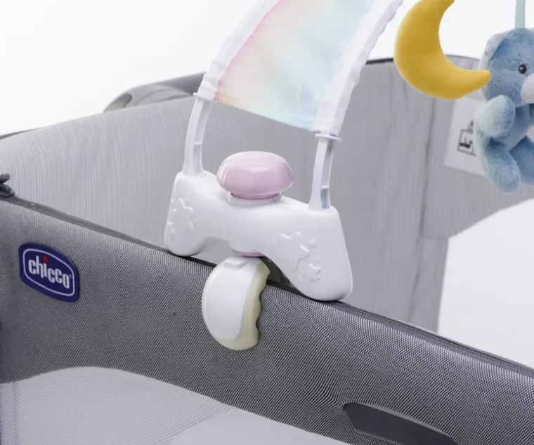 Chicco, First Dreams, Panel Rainbow Sky, nocna lampka z muzyką, uspokajacz, różowy