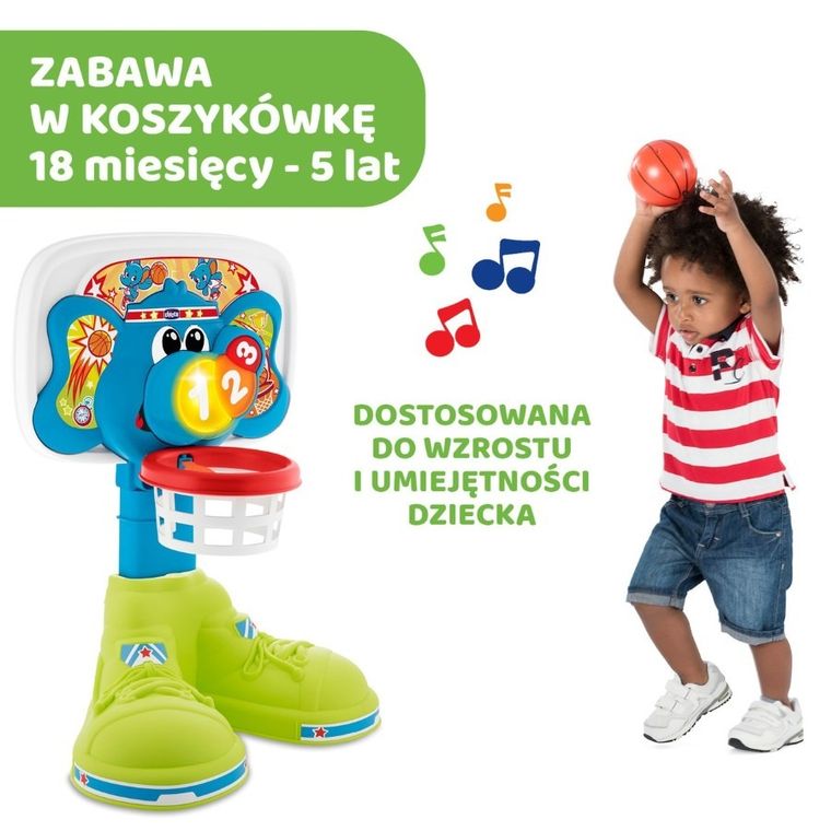 Chicco, Fit&Fun, Koszykówka 123, zabawka interaktywna