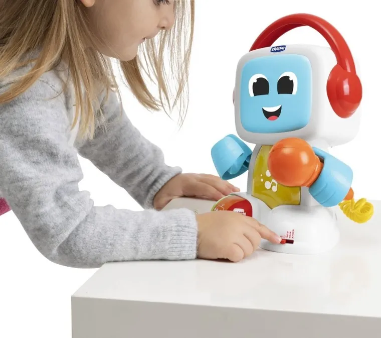 Chicco, Happy Music, Robit, Robot Śpiewający Karaoke, zabawka interaktywna 2w1