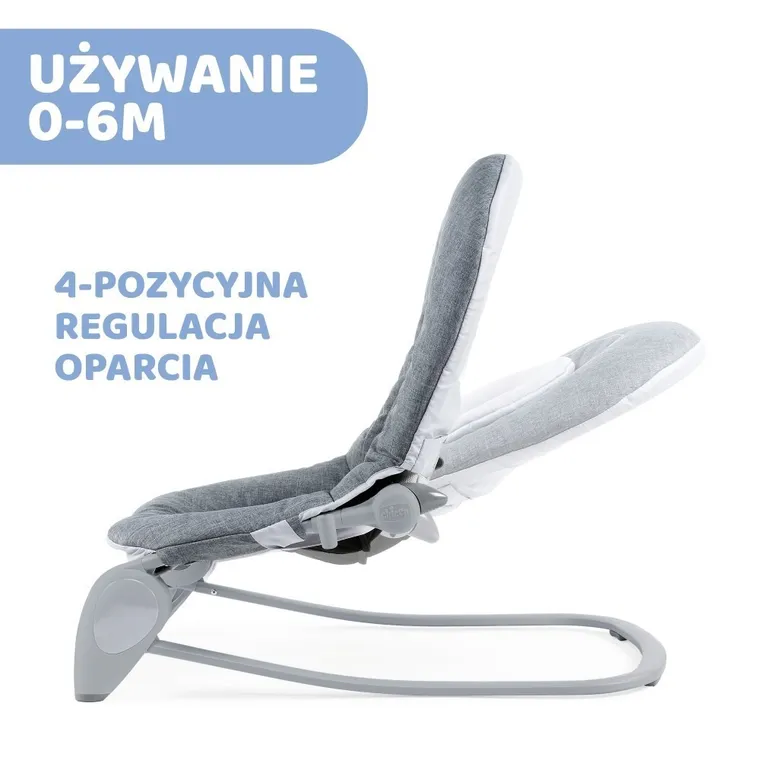 Chicco, Hoopla, leżaczek, bujaczek, 2w1, titanium