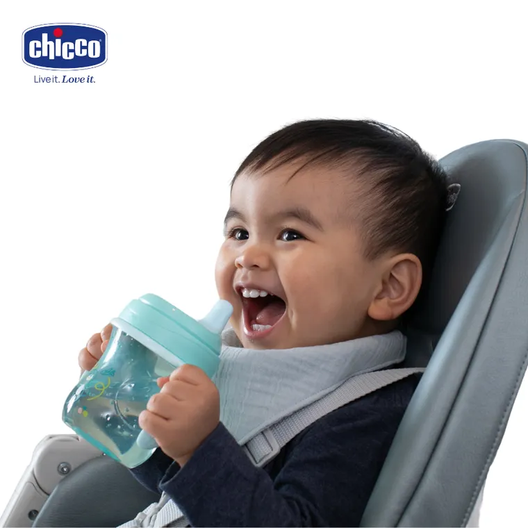 Chicco, kubek treningowy, niekapek z twardym ustnikiem, turkusowy, 6m+, 200 ml