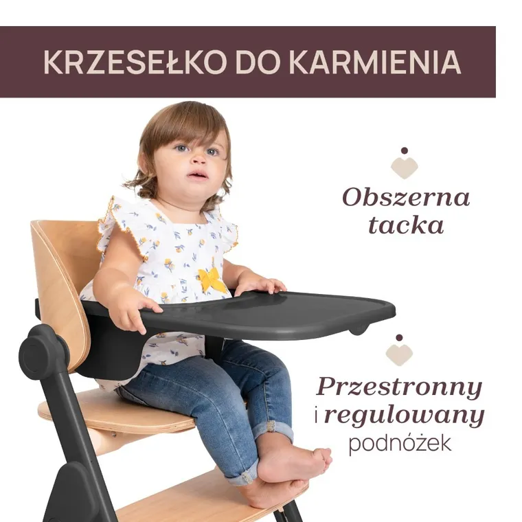 Chicco, Meraviglia, ewolucyjne krzesełko do karmienia, ebony
