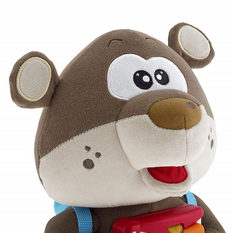 Chicco, Miś podróżnik,  dwujęzykowa zabawka interaktywna, 33 cm