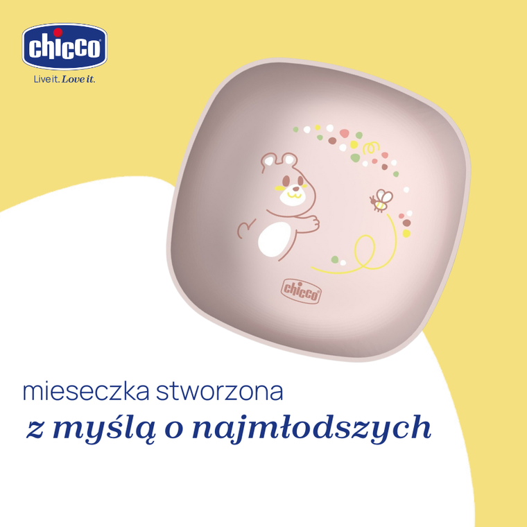 Chicco, miseczka z pokrywką, beżowa, 6m+