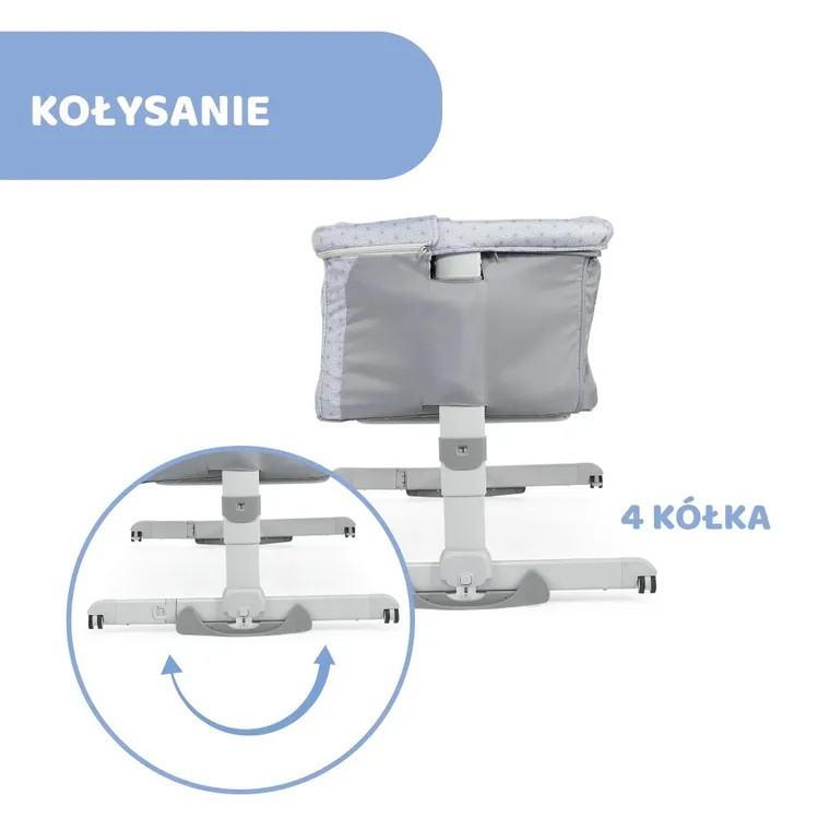 Chicco, Next2me Dream, łóżeczko dostawne, Silver