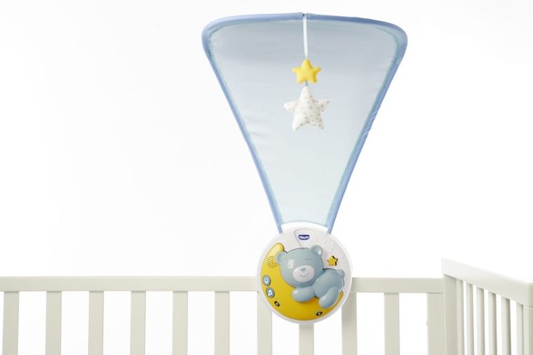 Chicco, Next2Moon, baldachim z projektorem 3w1, niebieski