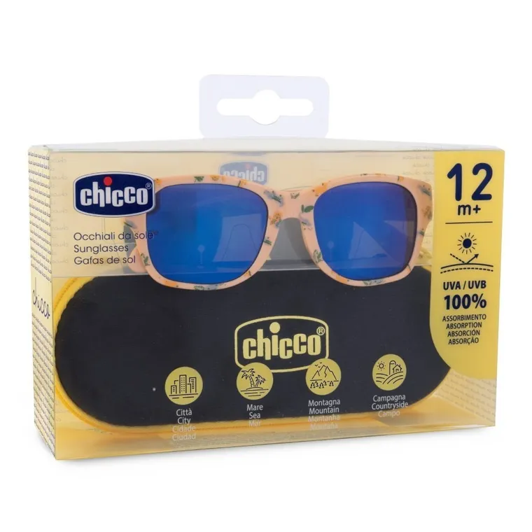 Chicco, Nude, okulary przeciwsłoneczne z etui, lustrzane, 12m+