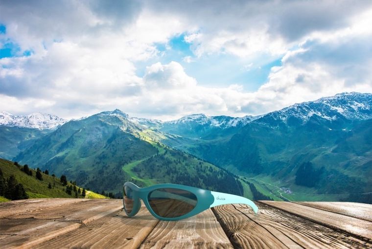 Chicco, okulary przeciwsłoneczne + etui, 4l+, turkusowe