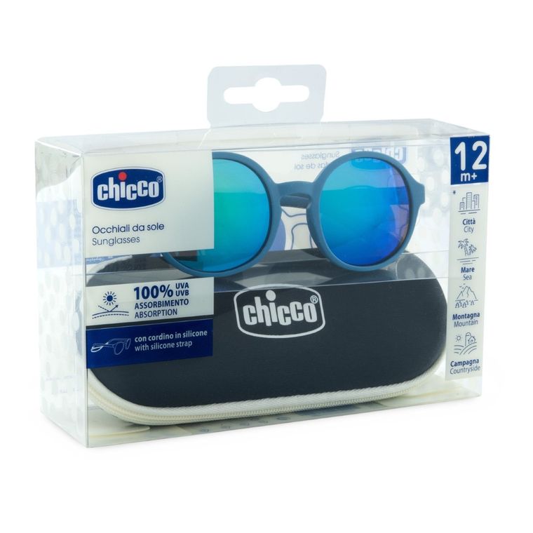 Chicco, okulary przeciwsłoneczne, mirror lenses, blue, 12 m+