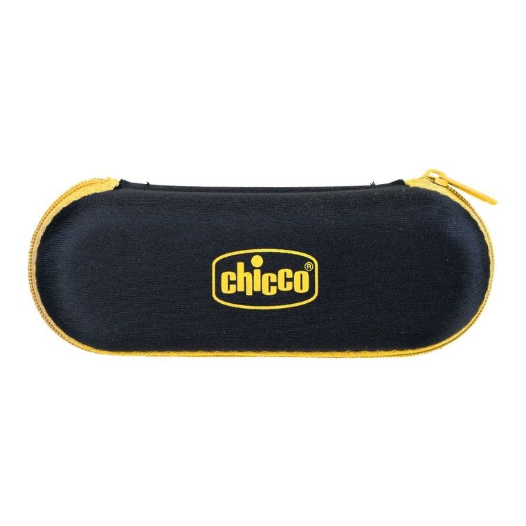 Chicco, okulary przeciwsłoneczne z etui, przyciemniane, żółte, 12m+