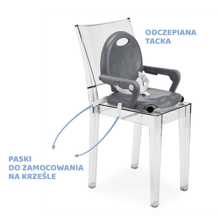 Chicco, Pocket Snack, krzesełko do karmienia, Dark Grey