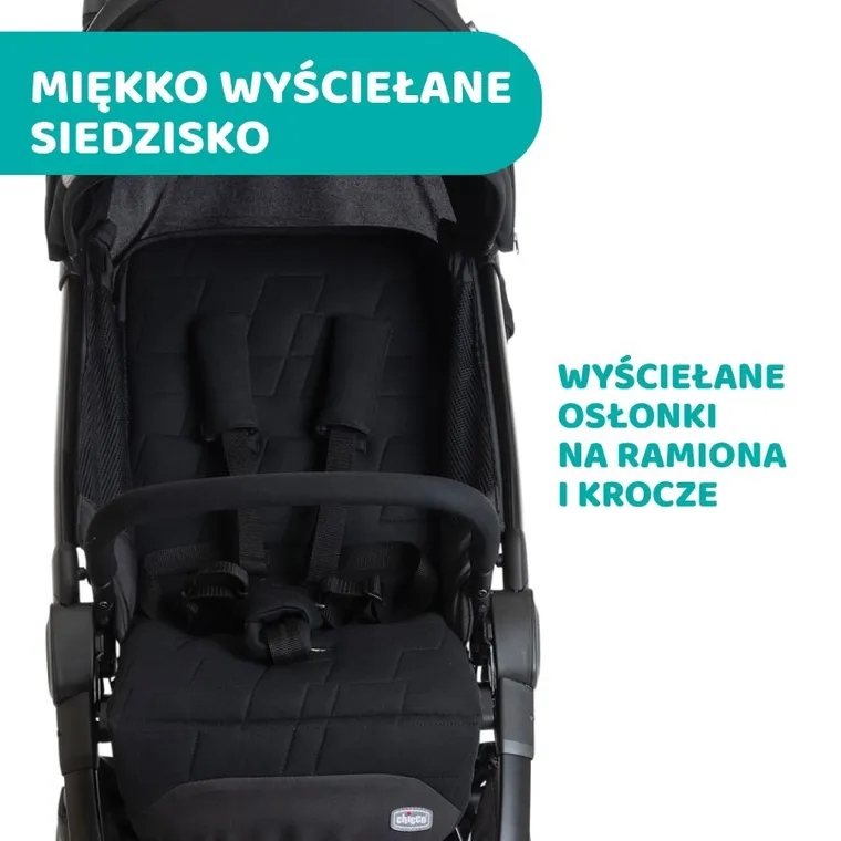 Chicco, We, wózek spacerowy, Black