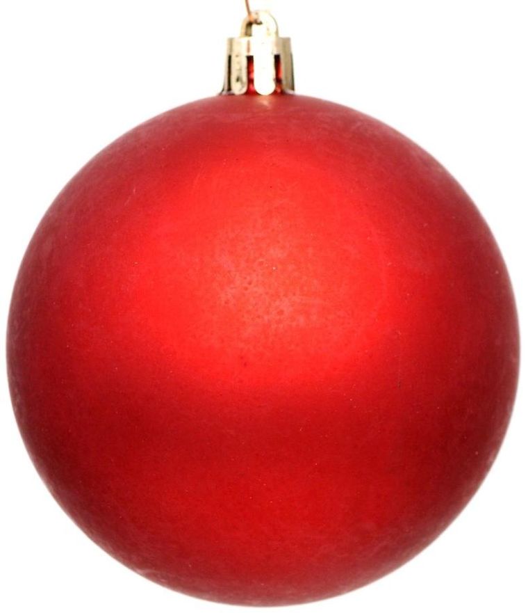 Christmas Decoration, bombka dekoracyjna, plastikowa, czerwony, 60 mm, 12 szt.