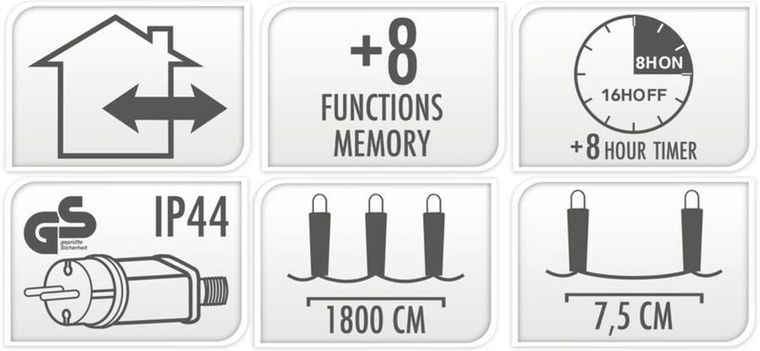 Christmas Decoration, lampki choinkowe, łańcuch świetlny 240 led, zimny biały