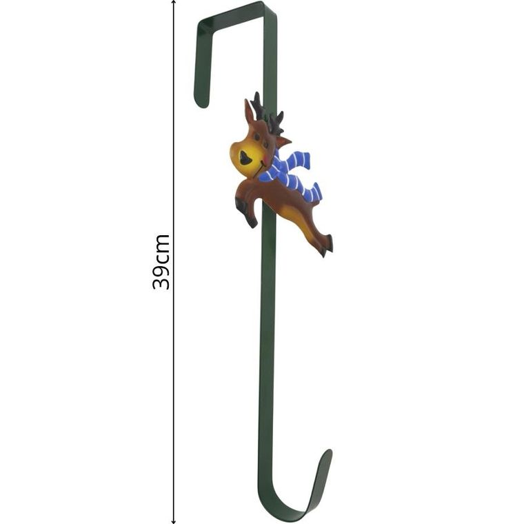 Christmas Decoration, wieszak uchwyt do stroików, renifer, 39 cm