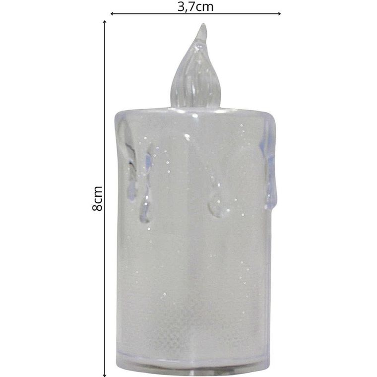 Christmas Gifts, świeca dekoracyjna, zdobiona LED, 3,5-8 cm