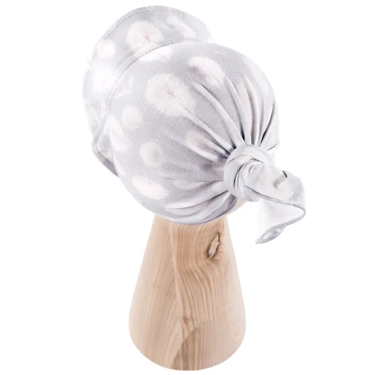 Chustka na głowę niemowlęca, bambusowa, szara, Eevi