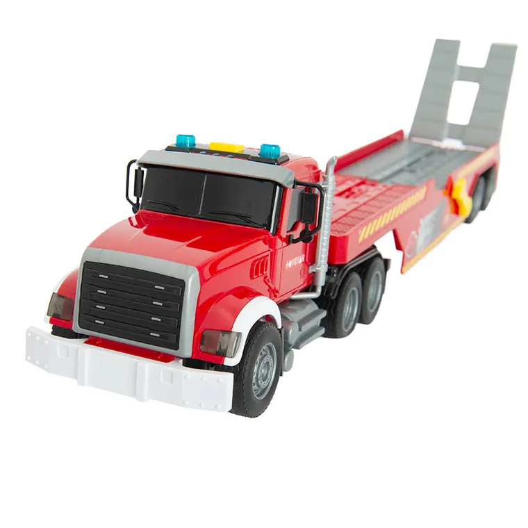 City Fire, straż pożarna, zestaw pojazdów ratunkowych na lawecie, 1:14