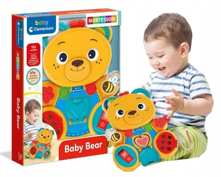 Clementoni, Baby, Bear, Edu Miś, edukacyjna zabawka montessori