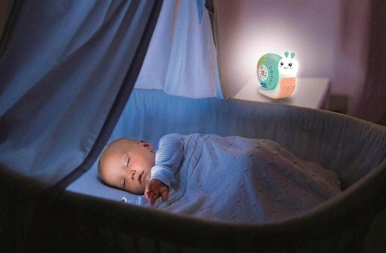 Clementoni, Baby, interaktywna lampka nocna, ślimak