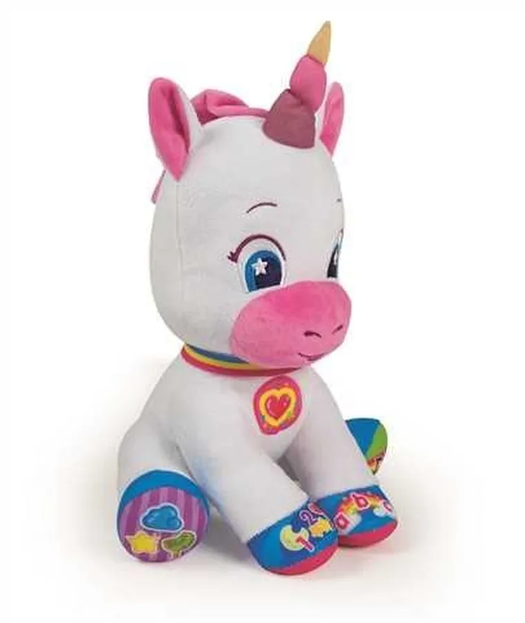 Clementoni, Baby, pluszowy jednorożec, maskotka interaktywna, 29 cm