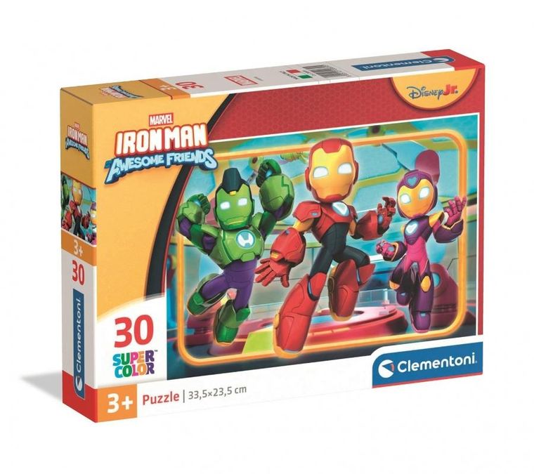 Clementoni, Iron Man i super ekipa, puzzle, 30 elementów