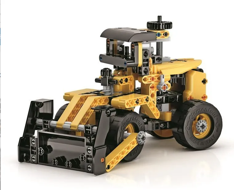 Clementoni, Naukowa Zabawa, Laboratorium mechaniki, Buldożer, 10 modeli, zestaw konstrukcyjny, 200 elementów