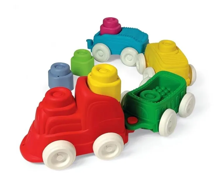 Clementoni, Soft Clemmy, pociąg sensoryczny, miękkie klocki