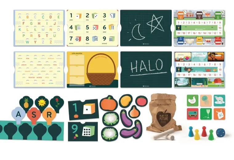 Clementoni, Uczę się bawiąc, Edukacyjny sześcian, zestaw gier edukacyjnych