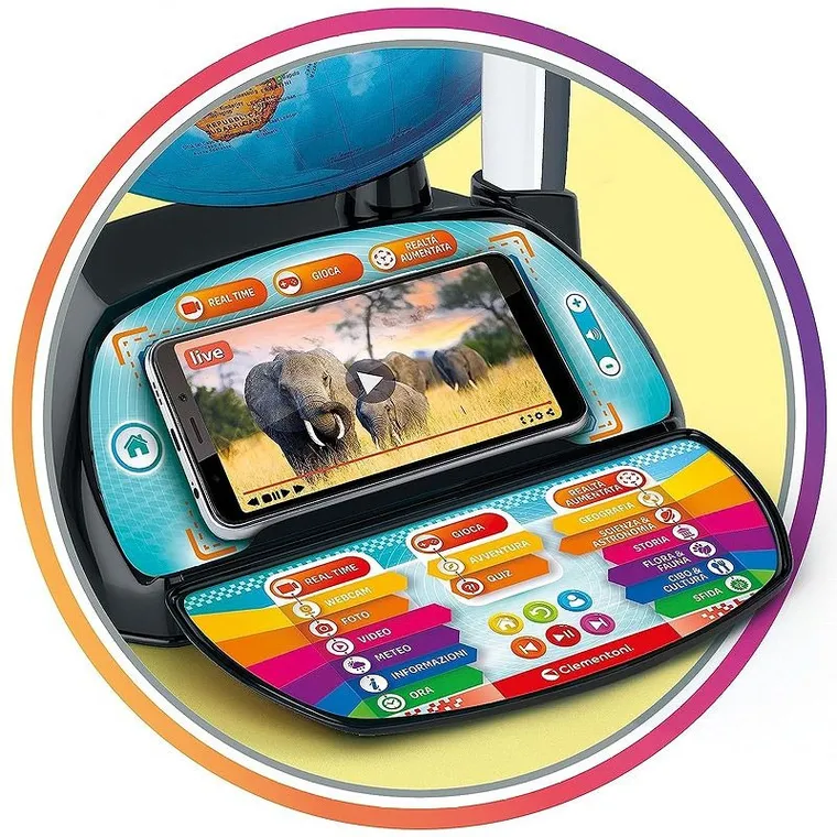 Clementoni, Uczę się bawiąc, globus polityczny, interaktywny, średnica 30 cm