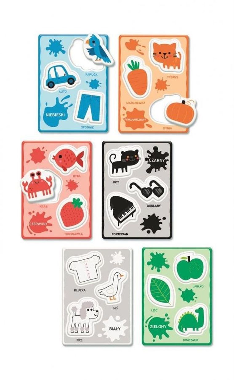 Clementoni, Uczę się bawiąc, Słowa i kolory, układanka edukacyjna
