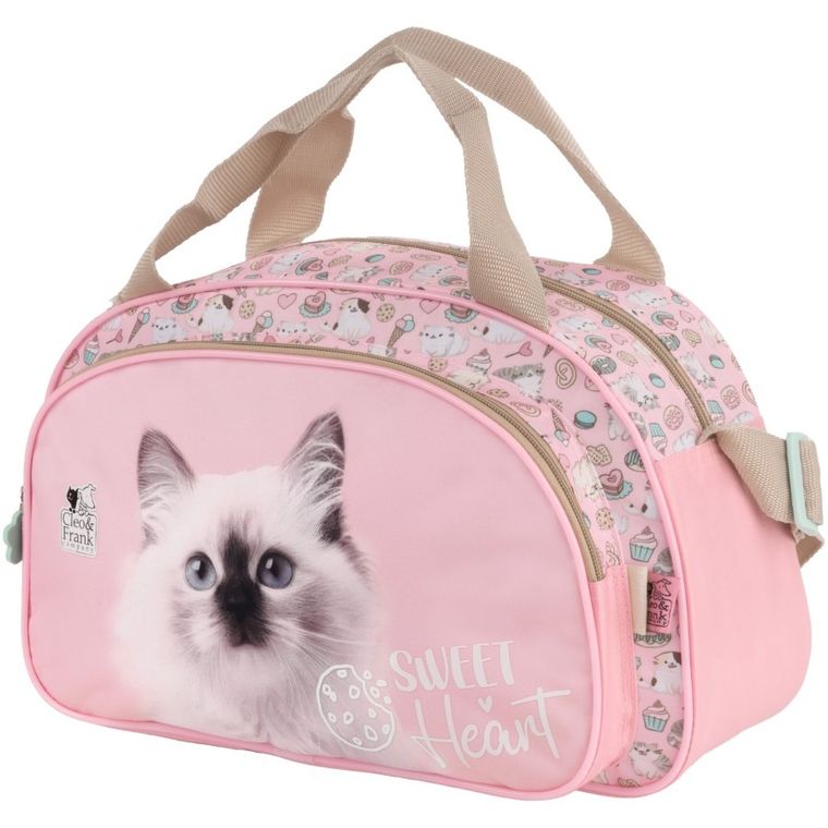 Cleo i Frank, torba podróżna, Kot, 39-24-12 cm